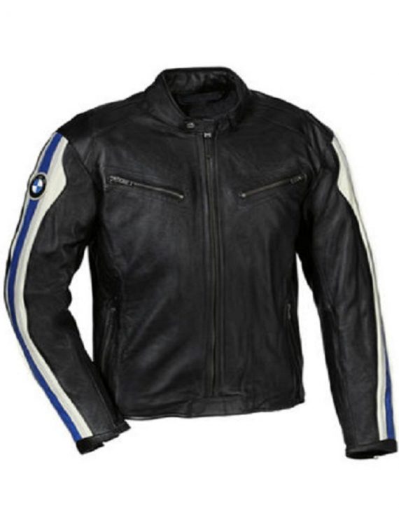 Mens BMW Sports Motorbike Leather Jacket