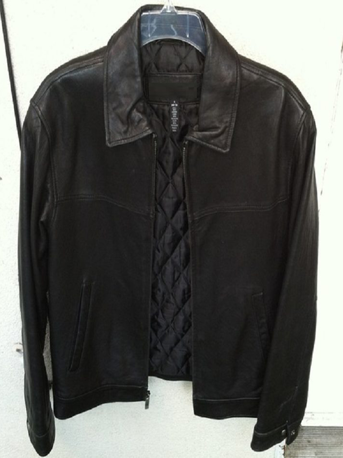 Mens Black Cambridge Classics Leather Jacket