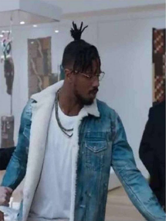 Mens Erik Killmonger Blue Jacket