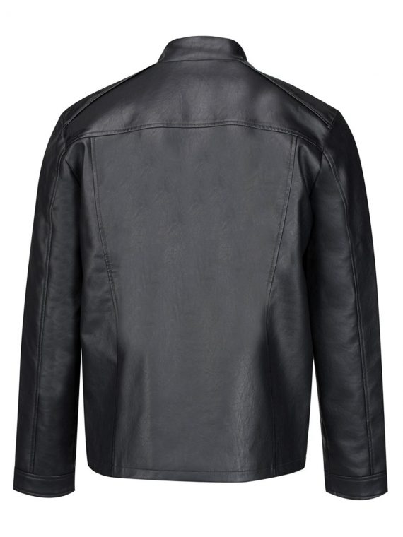 Mens Lee Cooper Biker Leather Jacket