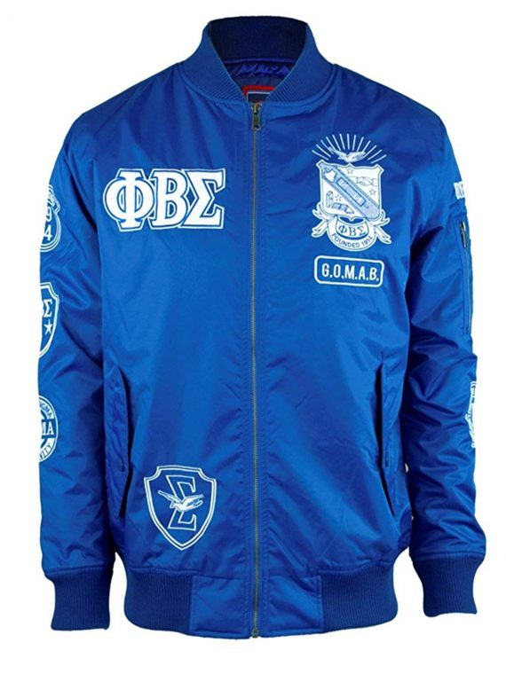 Mens Phi Beta Sigma Fraternity Bomber Jacket