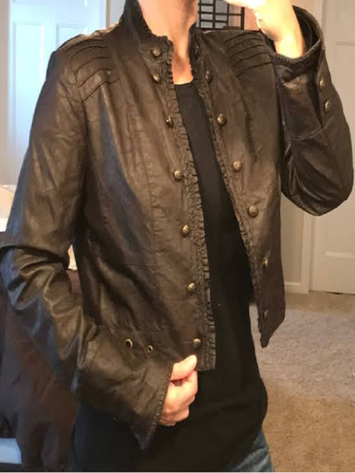 Mens Revue Real Leather Jacket