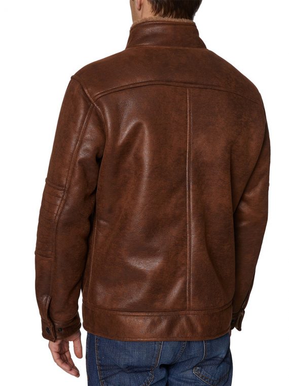 Men’s Buffalo David Shearling Leather Jacket