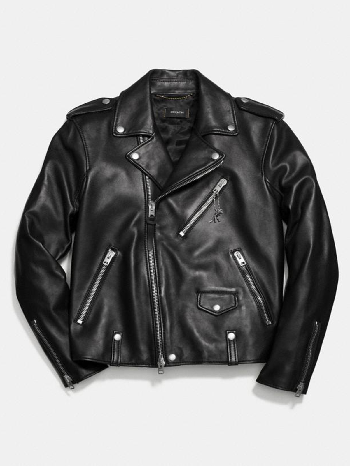 Men’s Coach Moto Black Leather Jacket