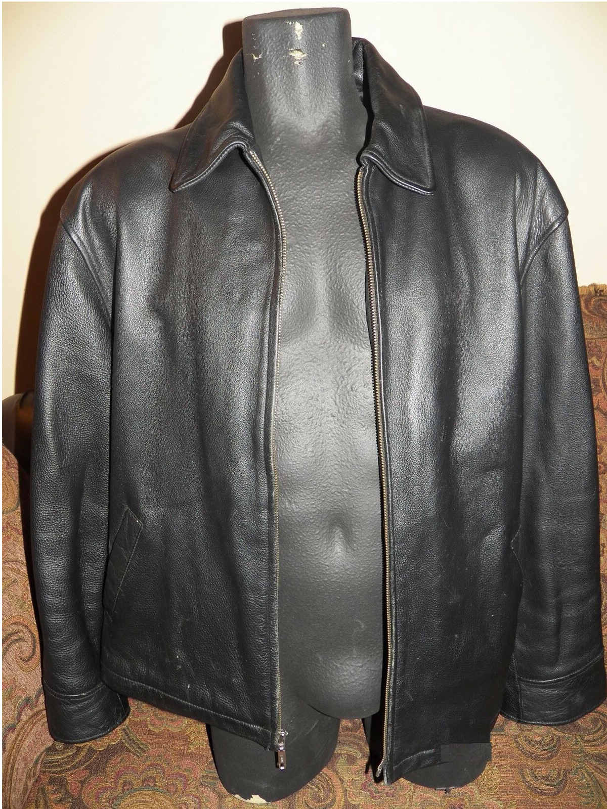 Men’s John Ashford Black Leather Jacket