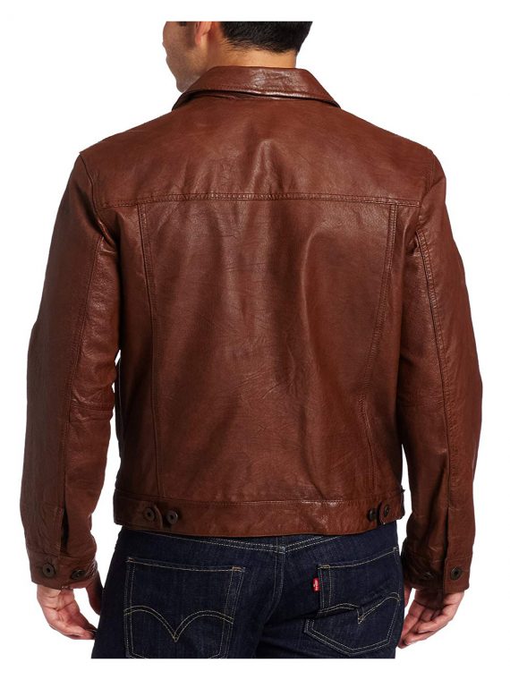 Men’s Leather Trucker Jacket