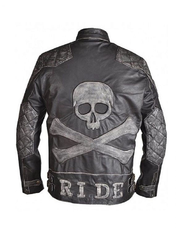 Men’s Skull And Bones Biker Jacket