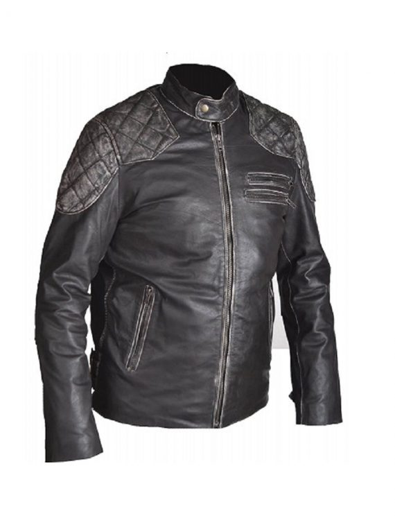 Men’s Skull And Bones Leather Jacket