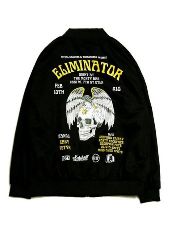 Men’s Club Giv Eliminator Black Bomber Jacket - Image 3