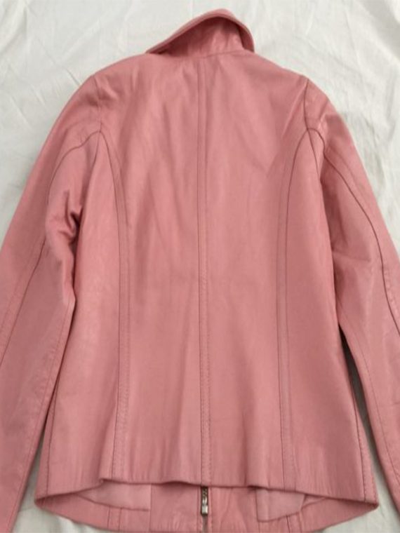 New Kids Soft Pink Leather Jacket - Image 2