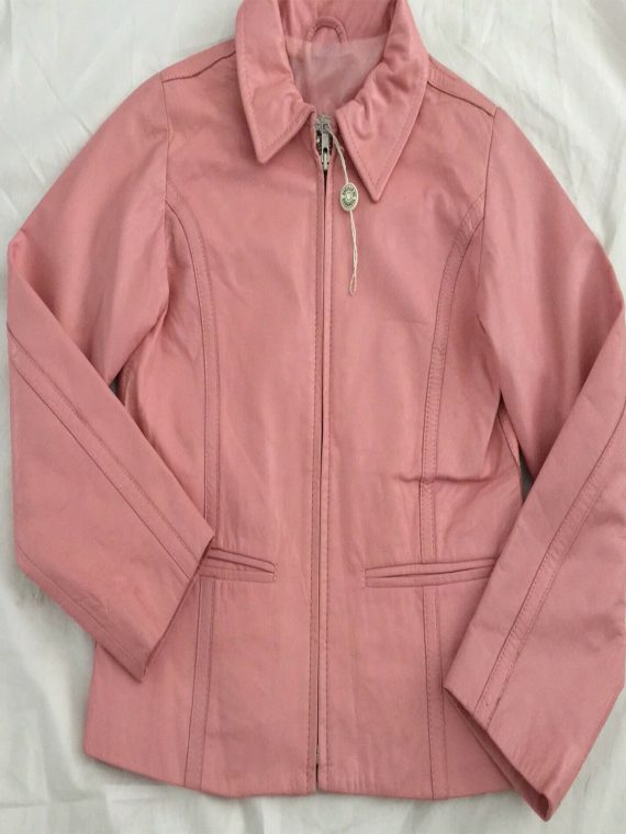 New Kids Soft Pink Leather Jacket