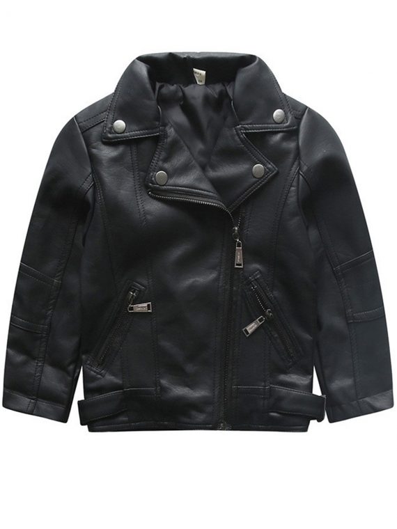 New Toddler Fashion Children Leather Jacket