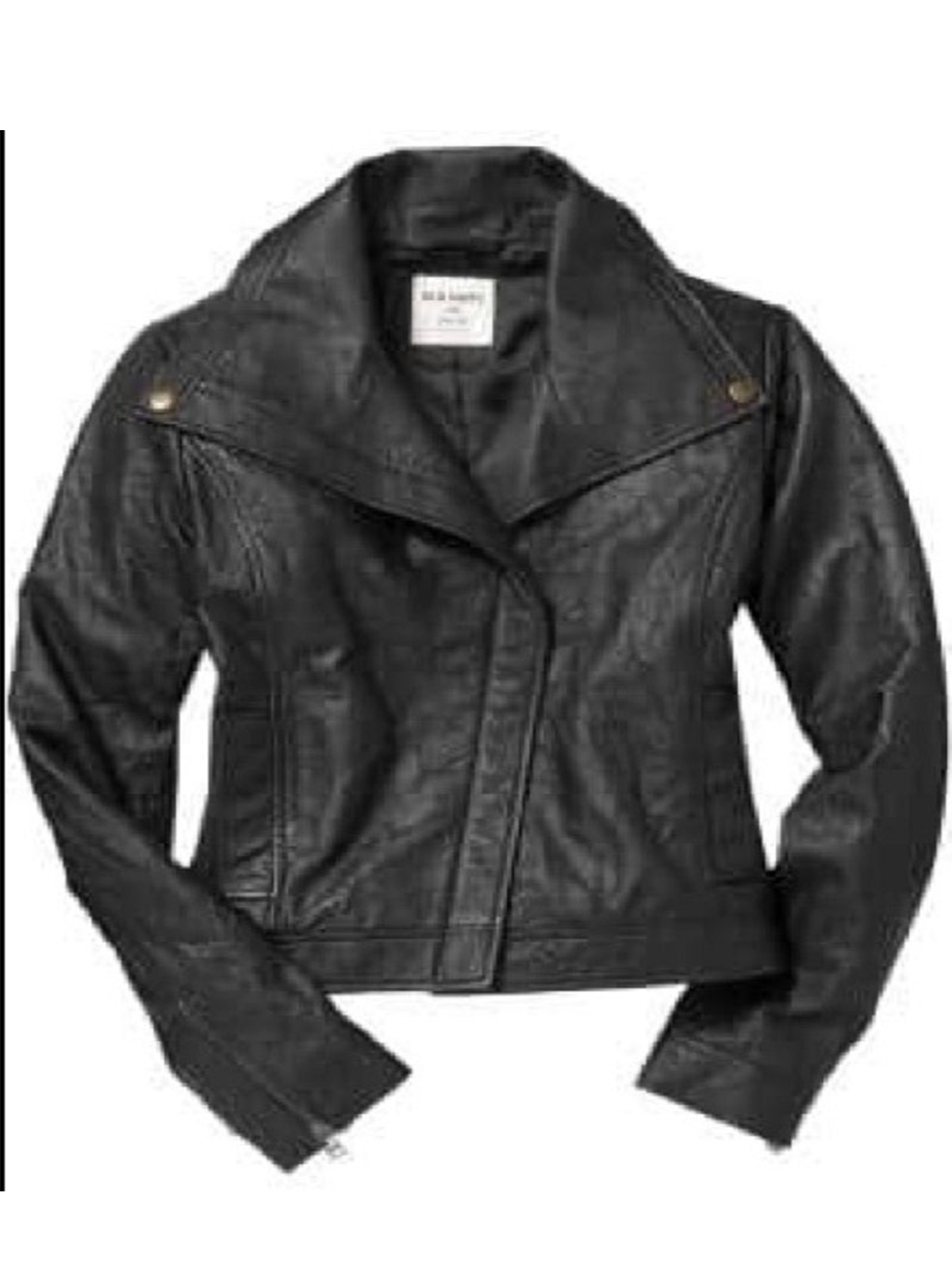 Old Navy Black 100% Leather Jacket