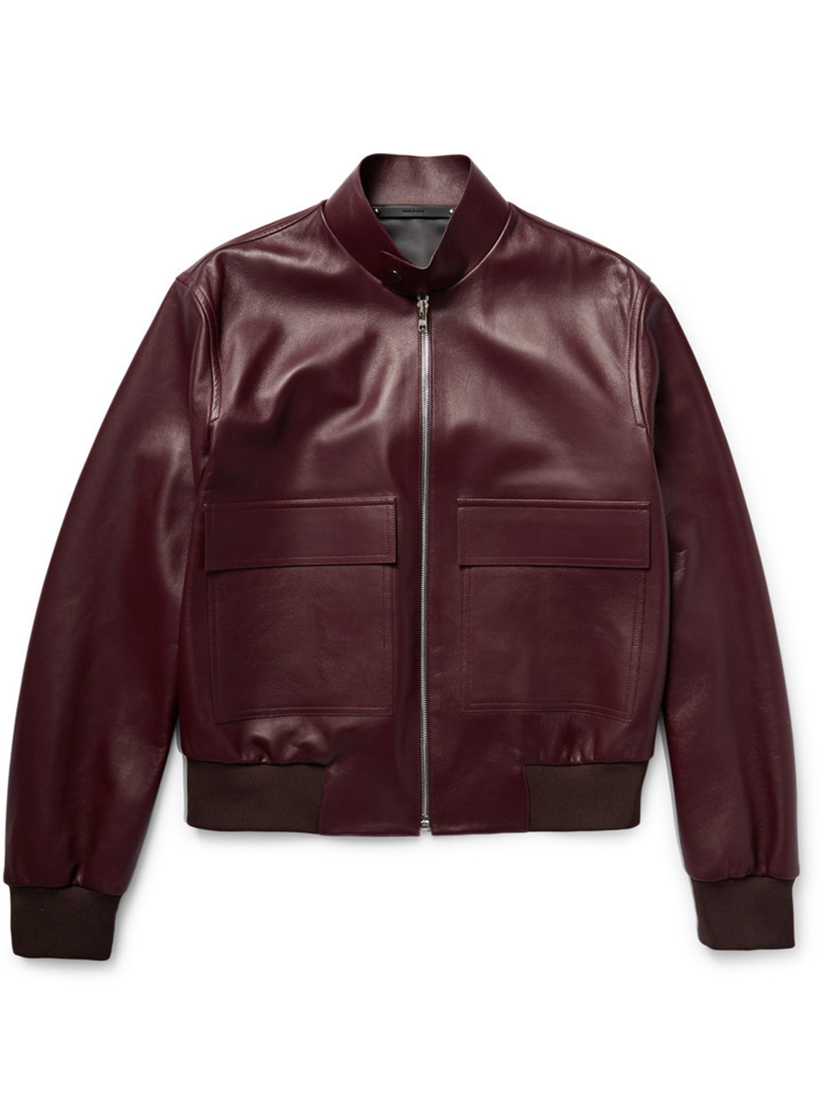 Paul Smith Bomber Burgundy Leather Jacket