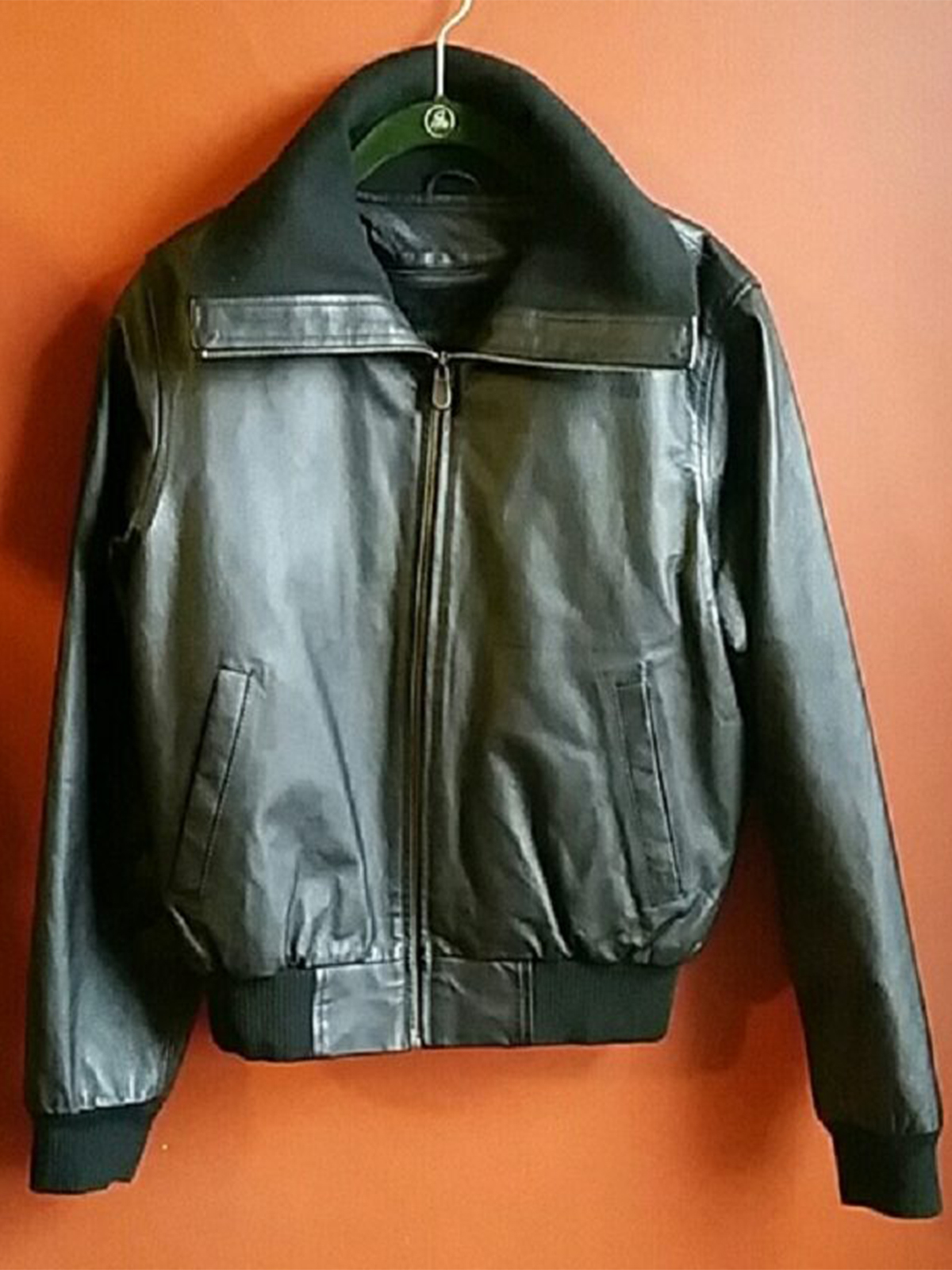 Pelle Moda Black Bomber Leather Jacket