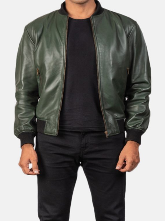 Shane Green Bomber Leather Jacket