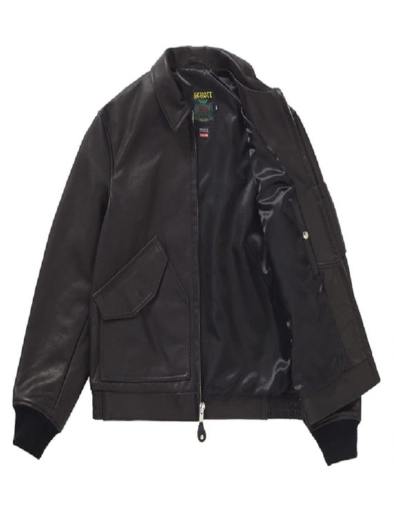 Supreme Schott Black Tanker Jacket