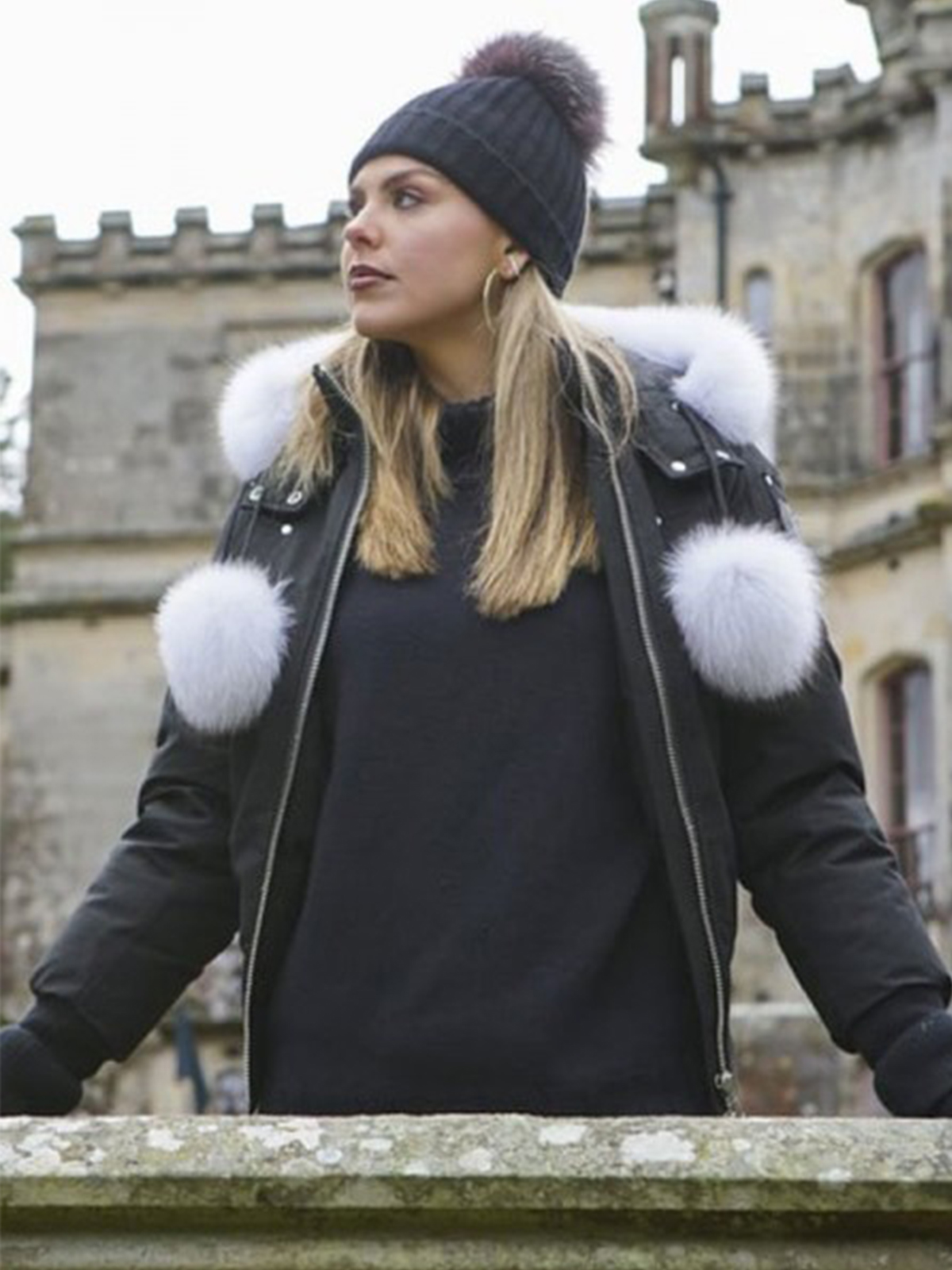 The Bachelorette Hannah Brown Fur Hooded Jacket