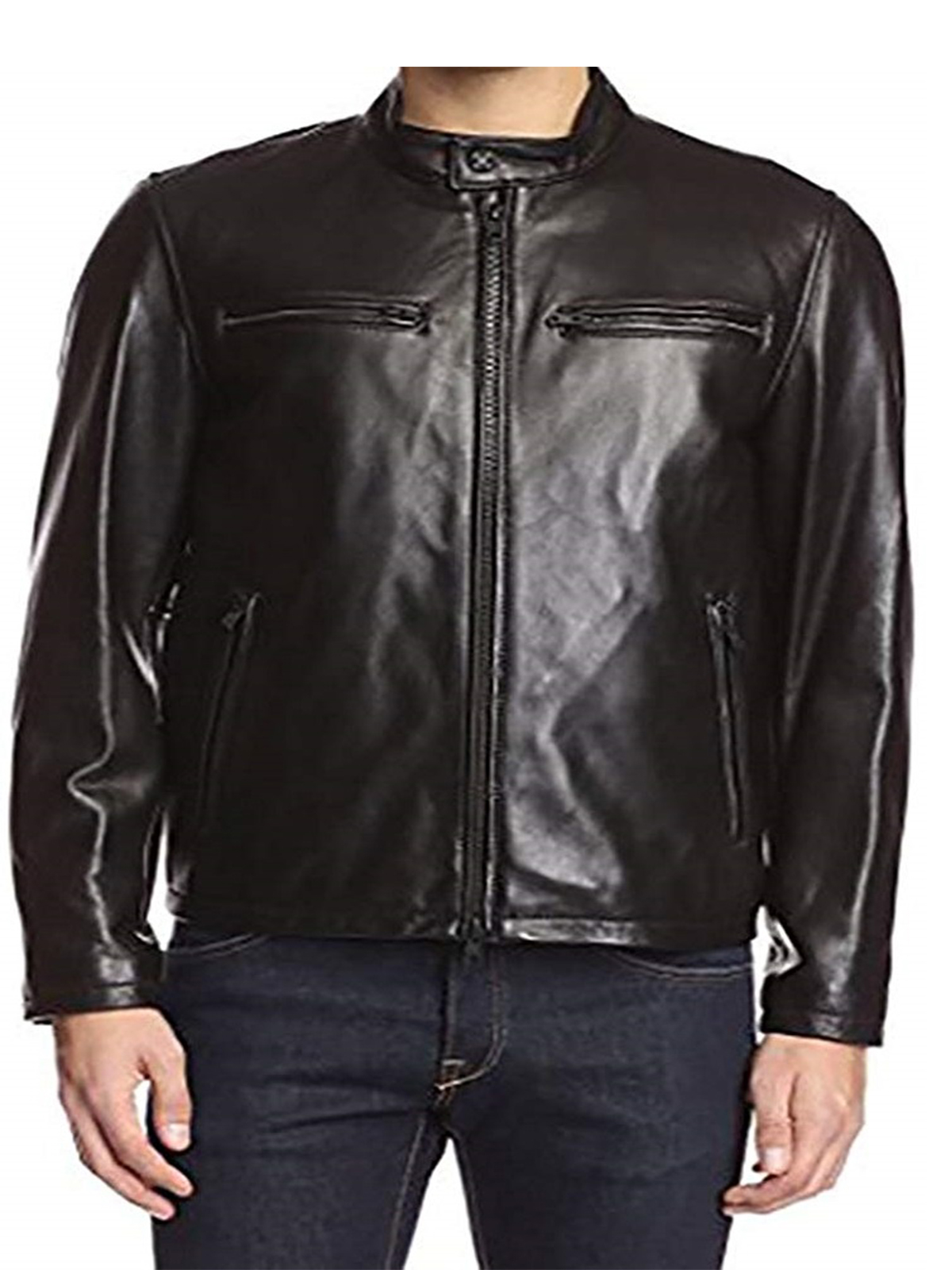 Vince Camuto Moto Smooth Lamb Leather Jacket