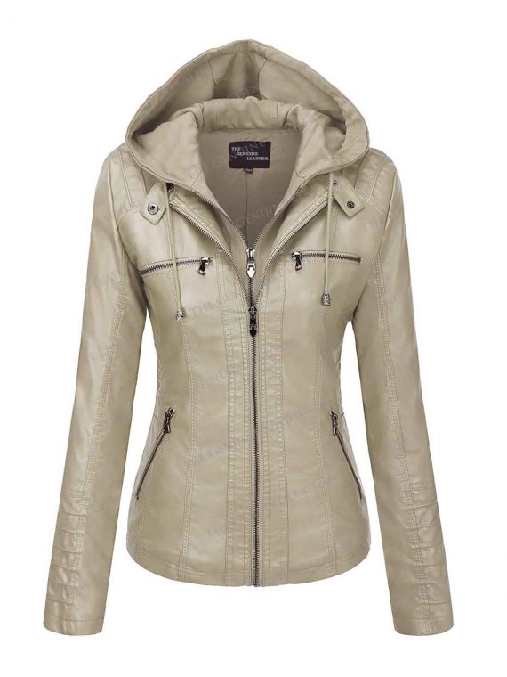 Women Removable Leather Jacket