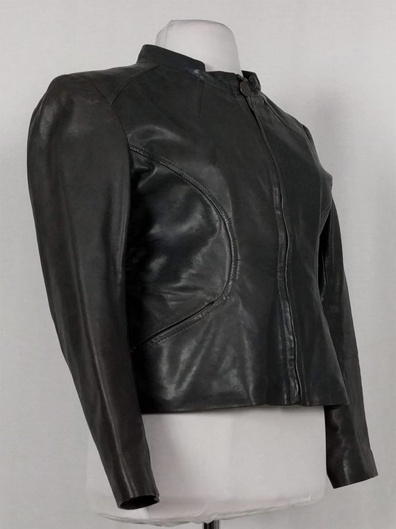 Womens Elie Tahari Black Leather Jacket