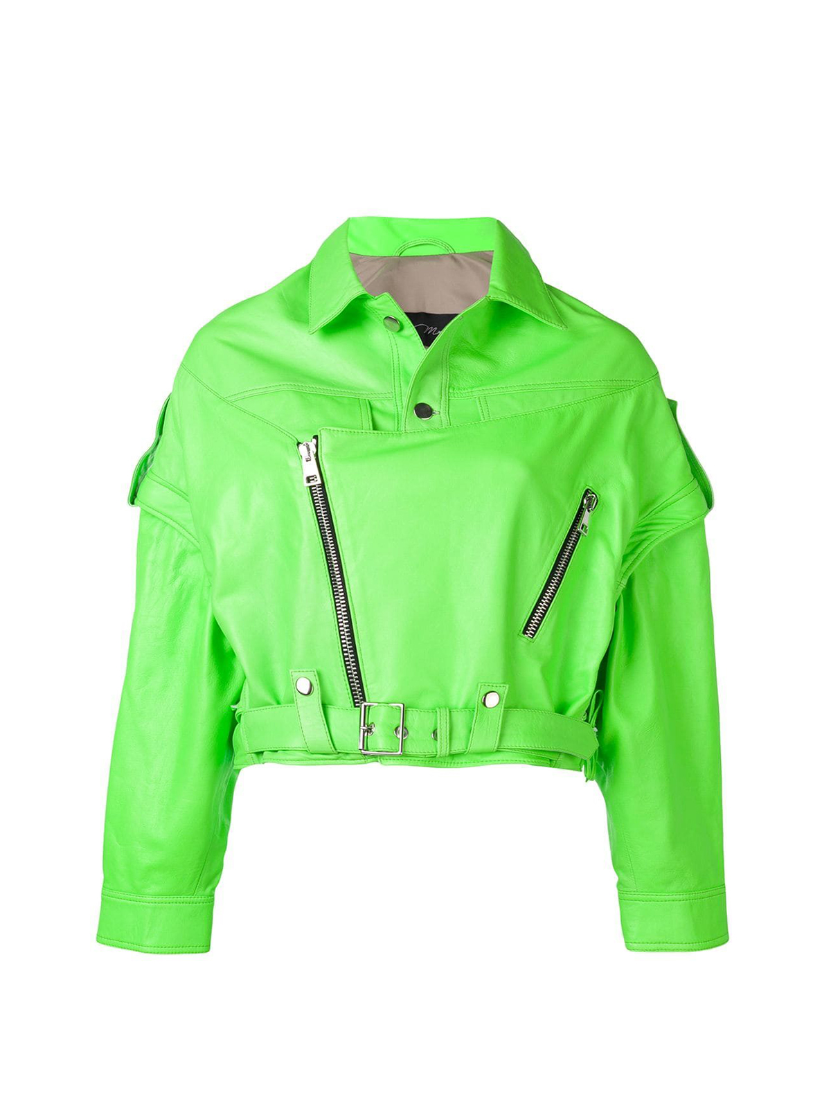 Womens Fashion Neon Leather Jacket