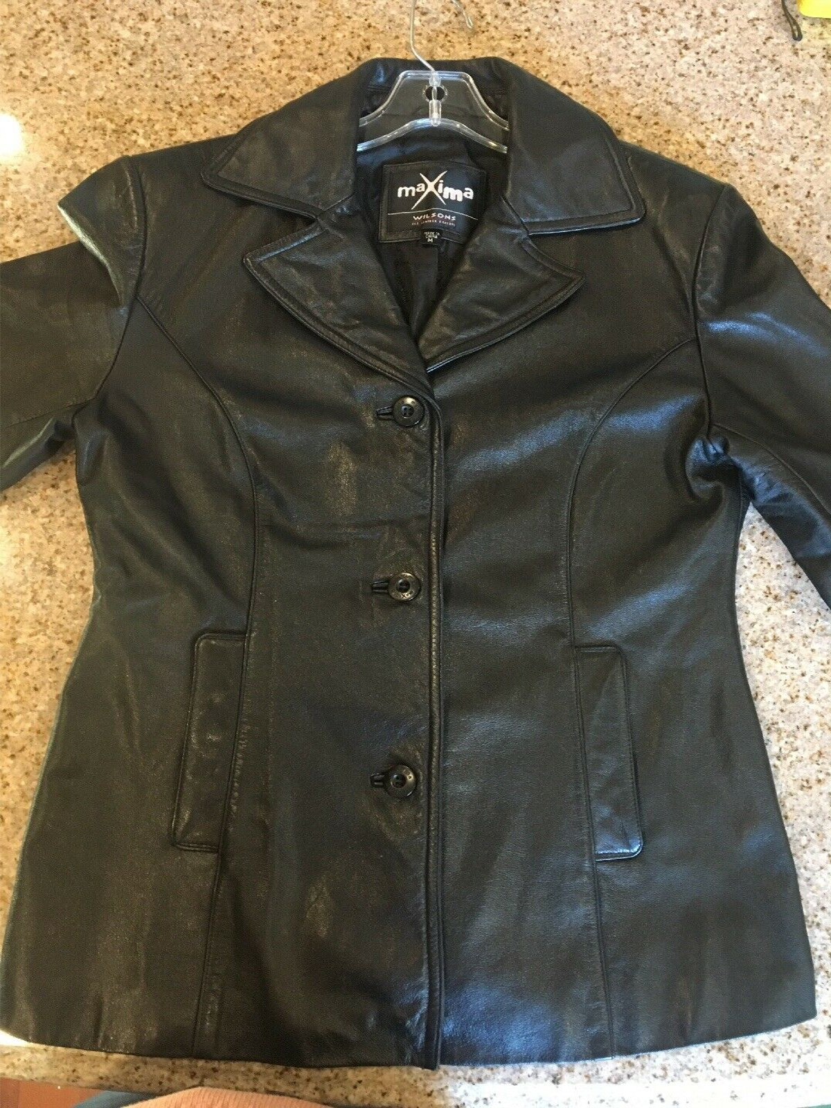 Womens Maxima Black Leather Jacket