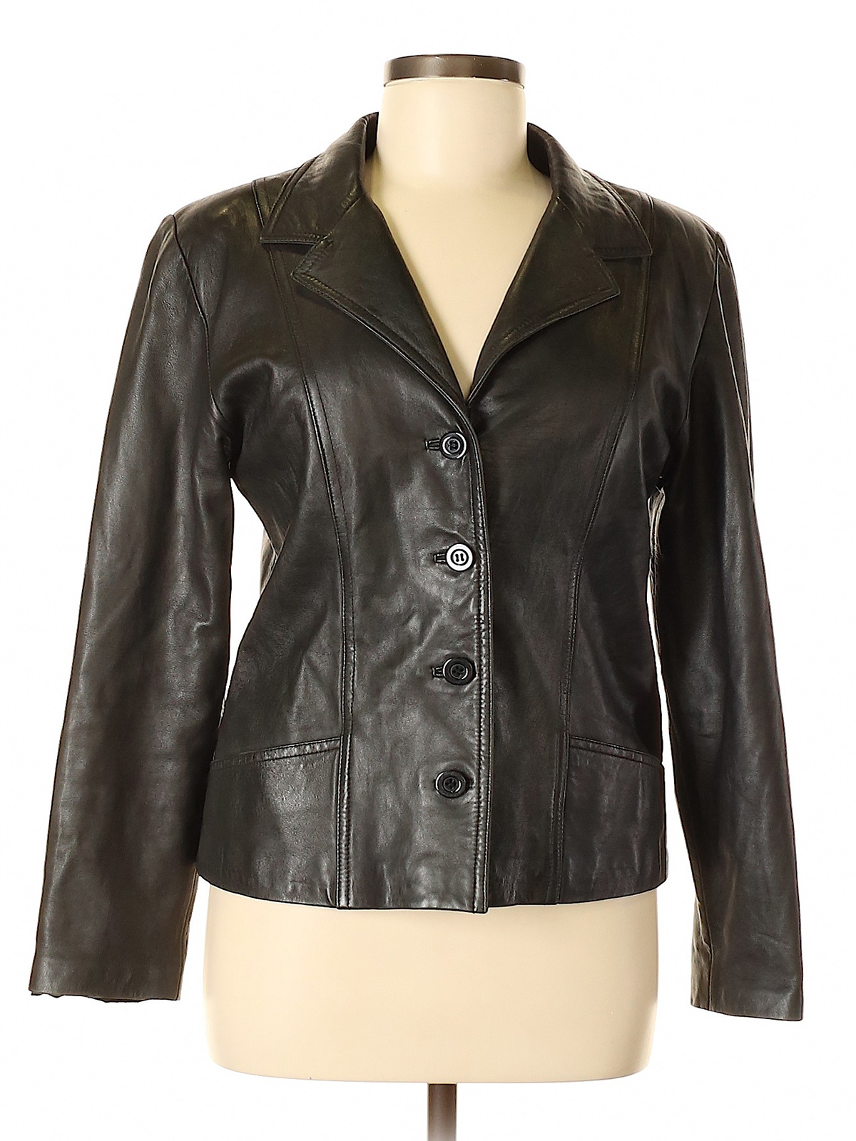 Women’s Vakko Sport Black Leather Jacket