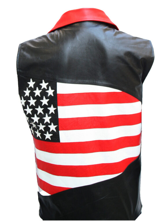 American Flag Mens Womens Biker Vest