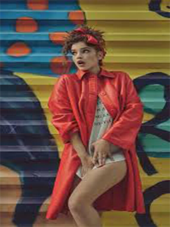 Barbara Palvin Numero Russia No.010 Red Womens Coat