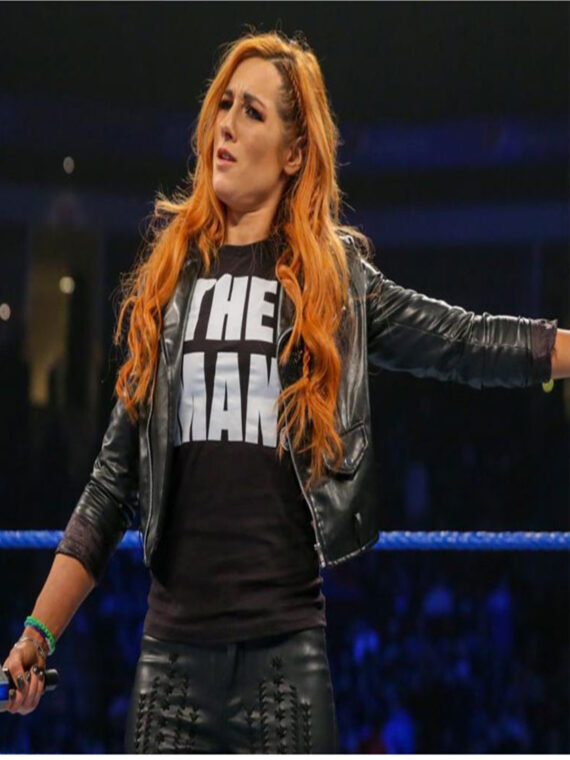 Becky Lynch Black Women Slim Fit WWE Leather Jacket