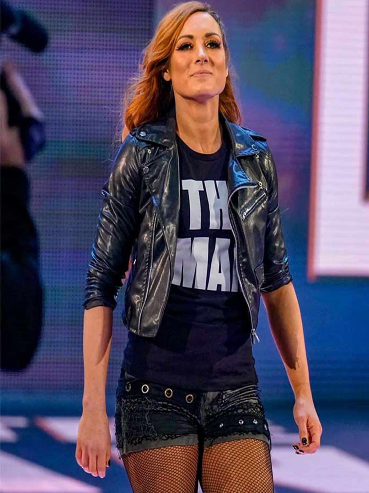 Becky Lynch Black Women Slim WWE Leather Jacket