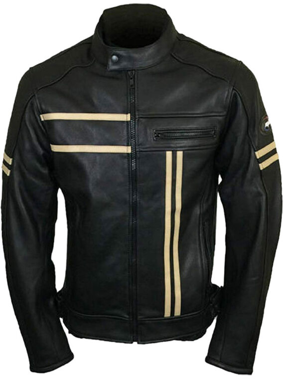 Cafe Racer Cruiser Retro Real Leather Vintage biker Jacket