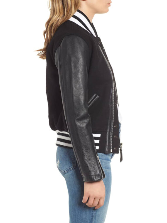 Catherine Thomas Moto Varsity Jacket