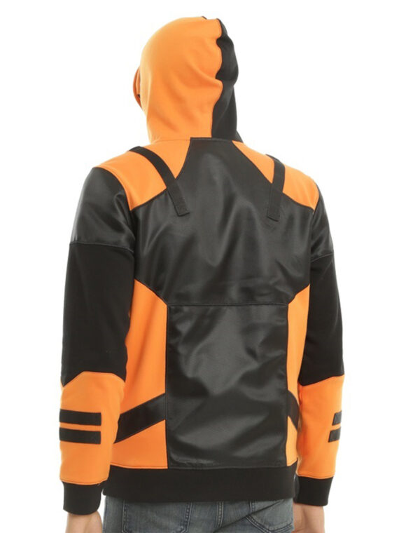 Deathstroke Cosplay Hoodie Leather Jacket