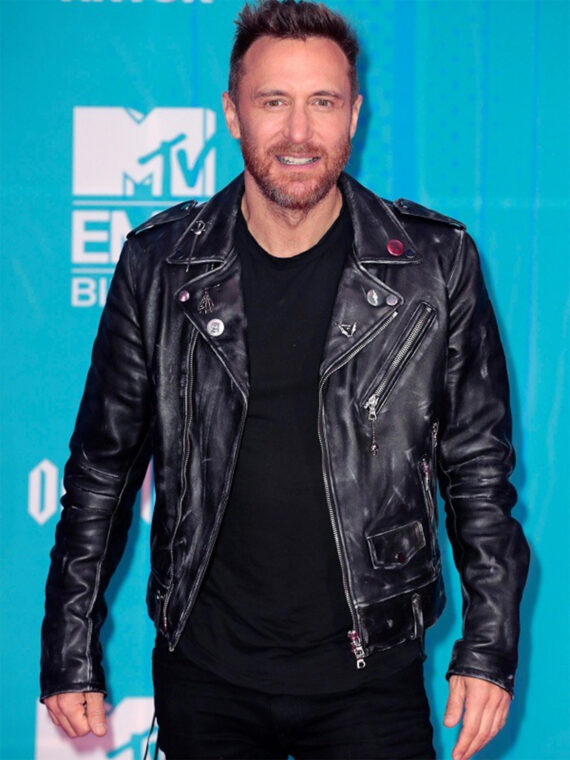 French DJ David Guetta Leather Jacket