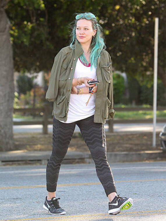 Hilary Duff Awesome Green Jacket