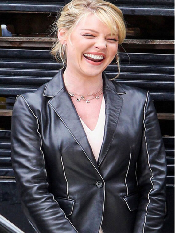 Katherine Heigl Women’s Real Leather Coat