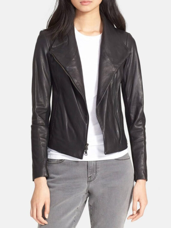 Kristin Cavallari Asymmetrical Leather Jacket