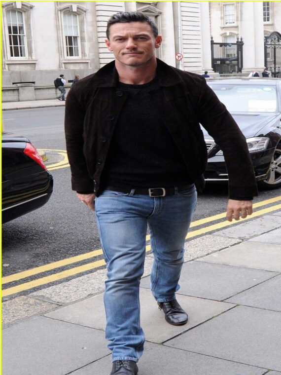 Luke Evans Mens Casual Brown Suede Leather Dracula Untold Jacket - Image 2