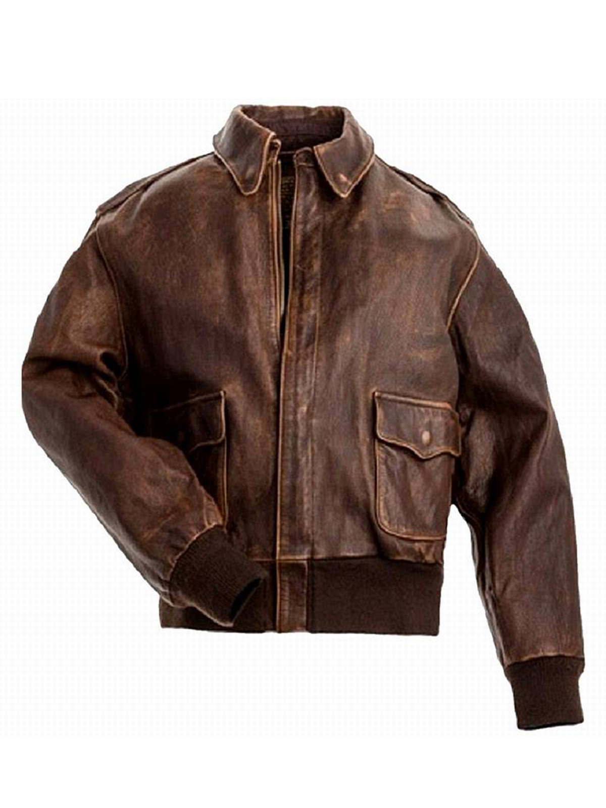 Men’s A2 Flight Bomber Real Distressed Leather Jacket