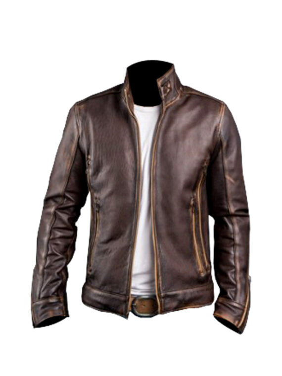 X-Men Vintage Cafe Racer Biker Real Brown Distress Jacket