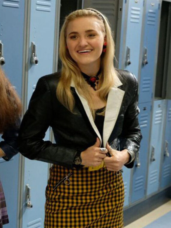 AJ Michalka Schooled Black Leather Jacket