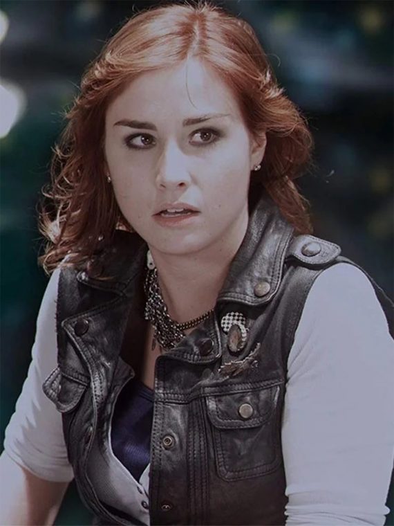 Allison Scagliotti Warehouse 13 Claudia Donovan Leather Vest