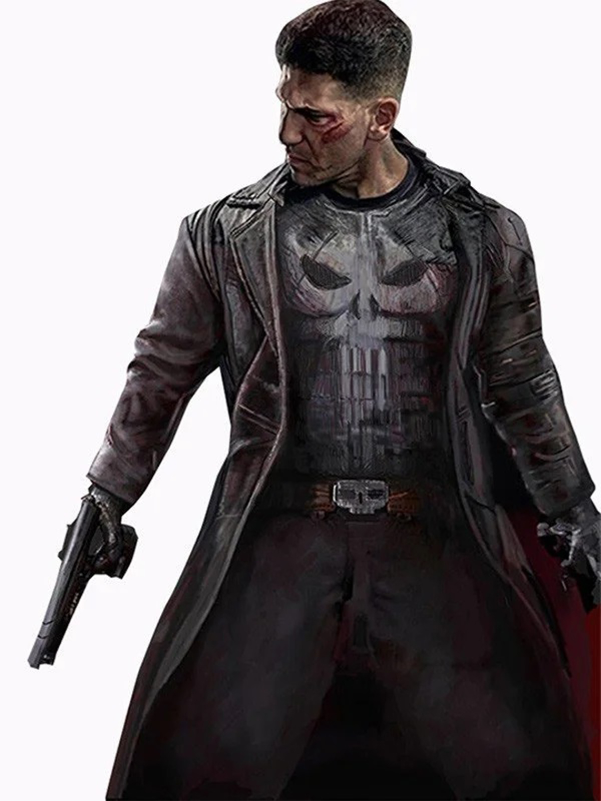 Jon Bernthal Punisher Black Leather Coat