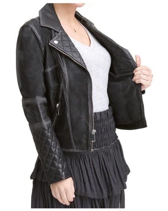 Lexi Quilted Ladies Moto Jacket