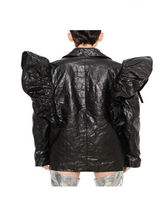 Luisaviaroma Ruffle Shoulders Wrinkled Jacket