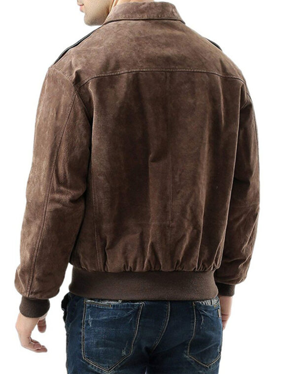 Men Air Force A-2 Flight Suede Jacket