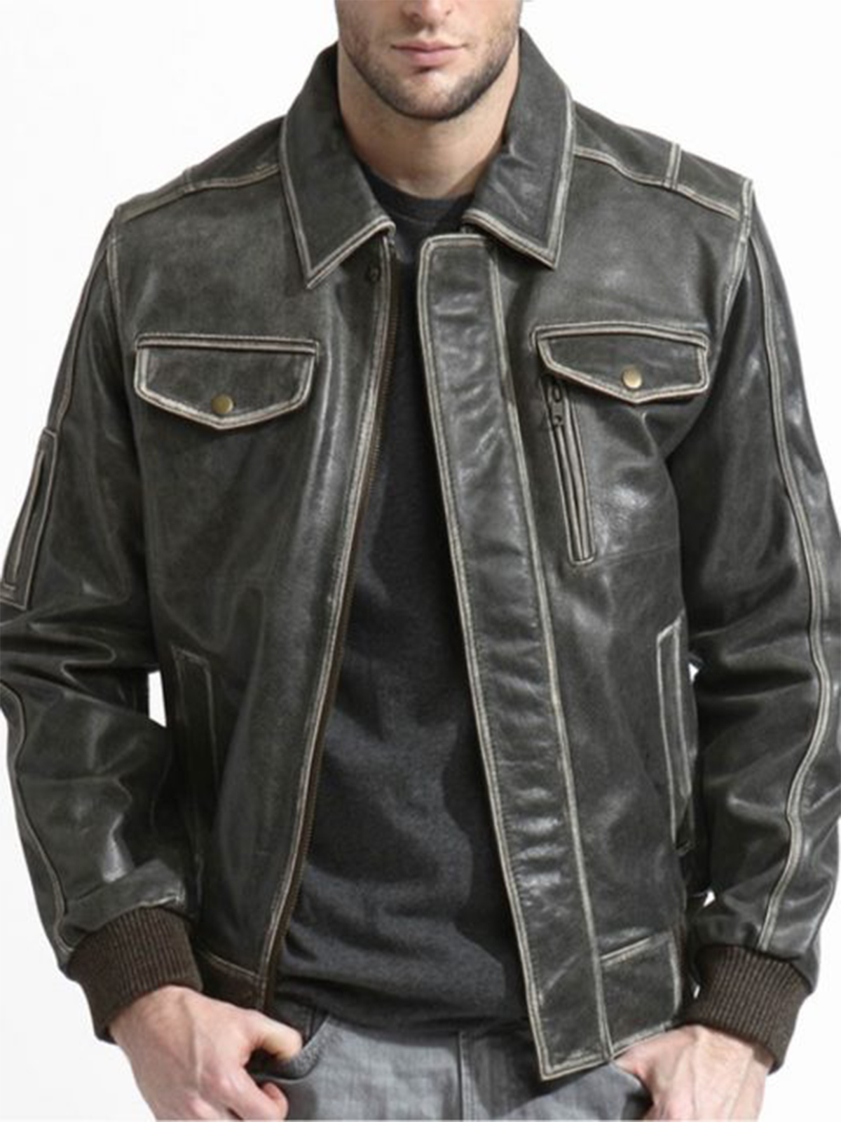 Men Bomber Style Jacket