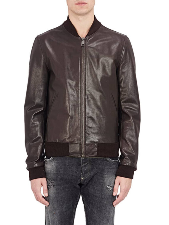 Men Brown Bomber Jacket